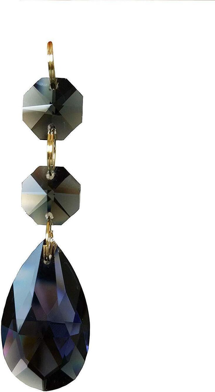 1854 Teardrop Pendants Candle Chandelier Crystal Prisms Pendants Glass